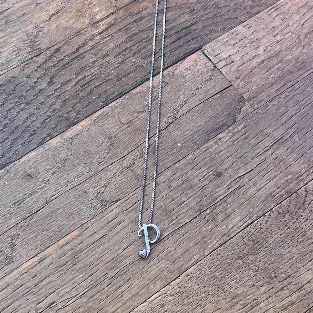 Silver Initial Pendant Necklace
